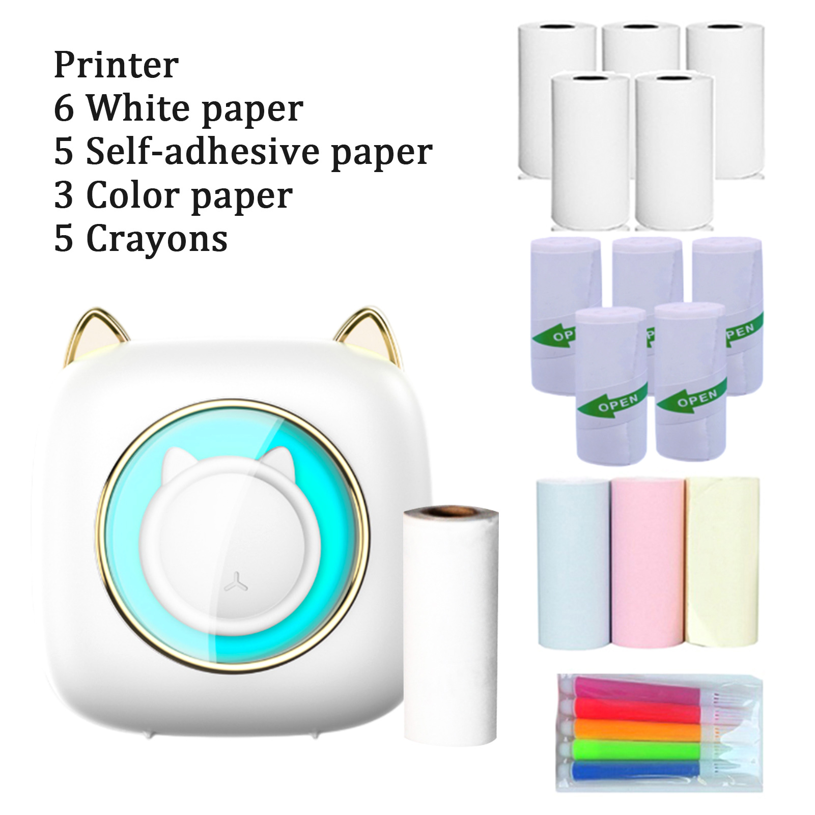 Mini Pocket Thermal Printer Paper Roll - 【Новинка】C23 Портативный термопринтер Беспроводной мини-карманный принтер