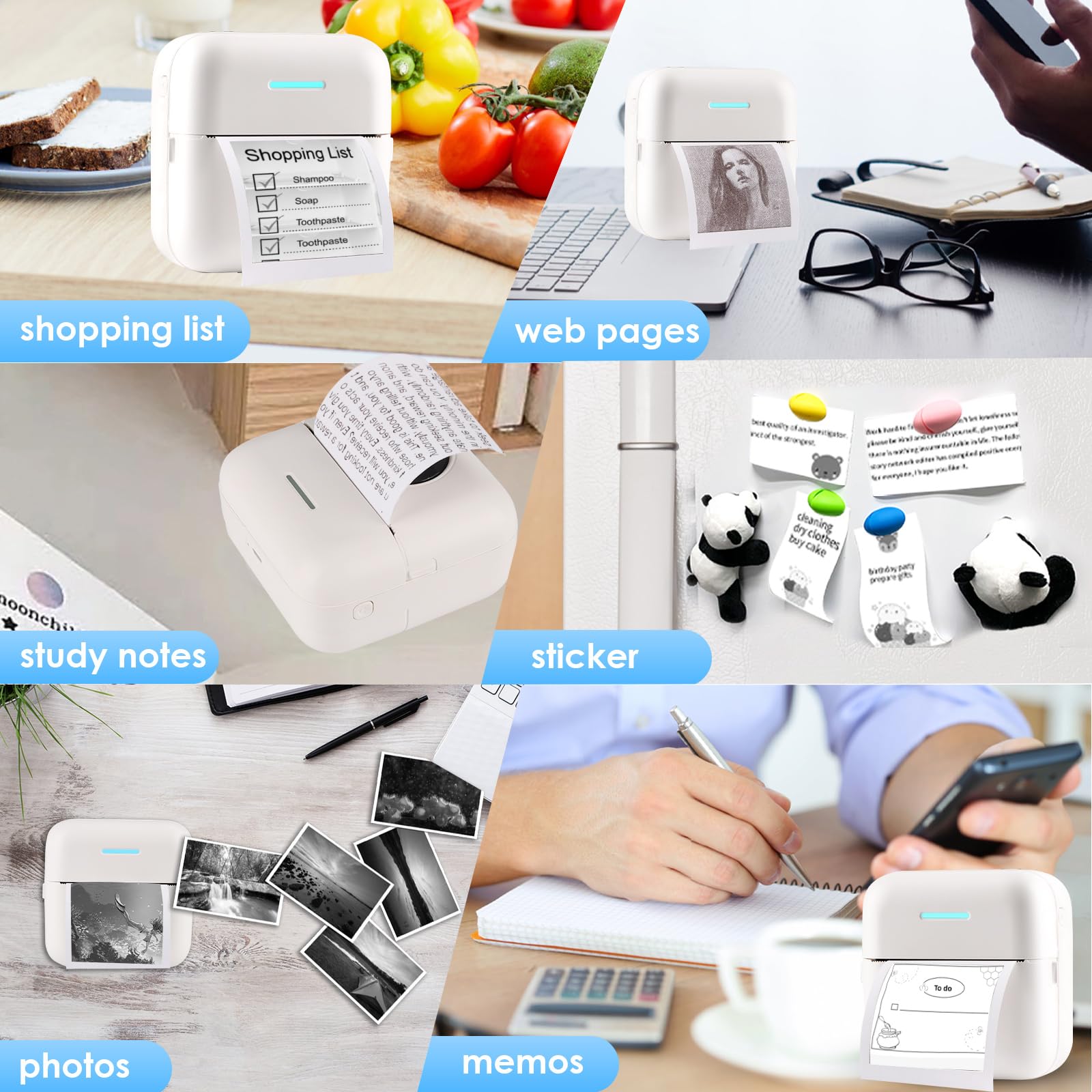 10 рулонов термобумаги для печ – обзор и цена Mini Pocket Thermal Printer Paper Roll