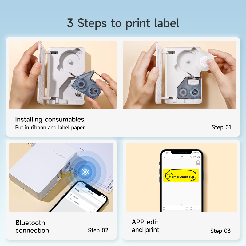 Niimbot N1/B18 термотрансферны – обзор и цена Mini Pocket Thermal Printer Paper Roll