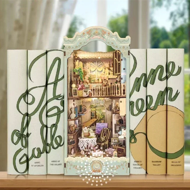Сказочный город, книжная полка – обзор и цена Diy Wooden Book Nook Kit Shelf Insert