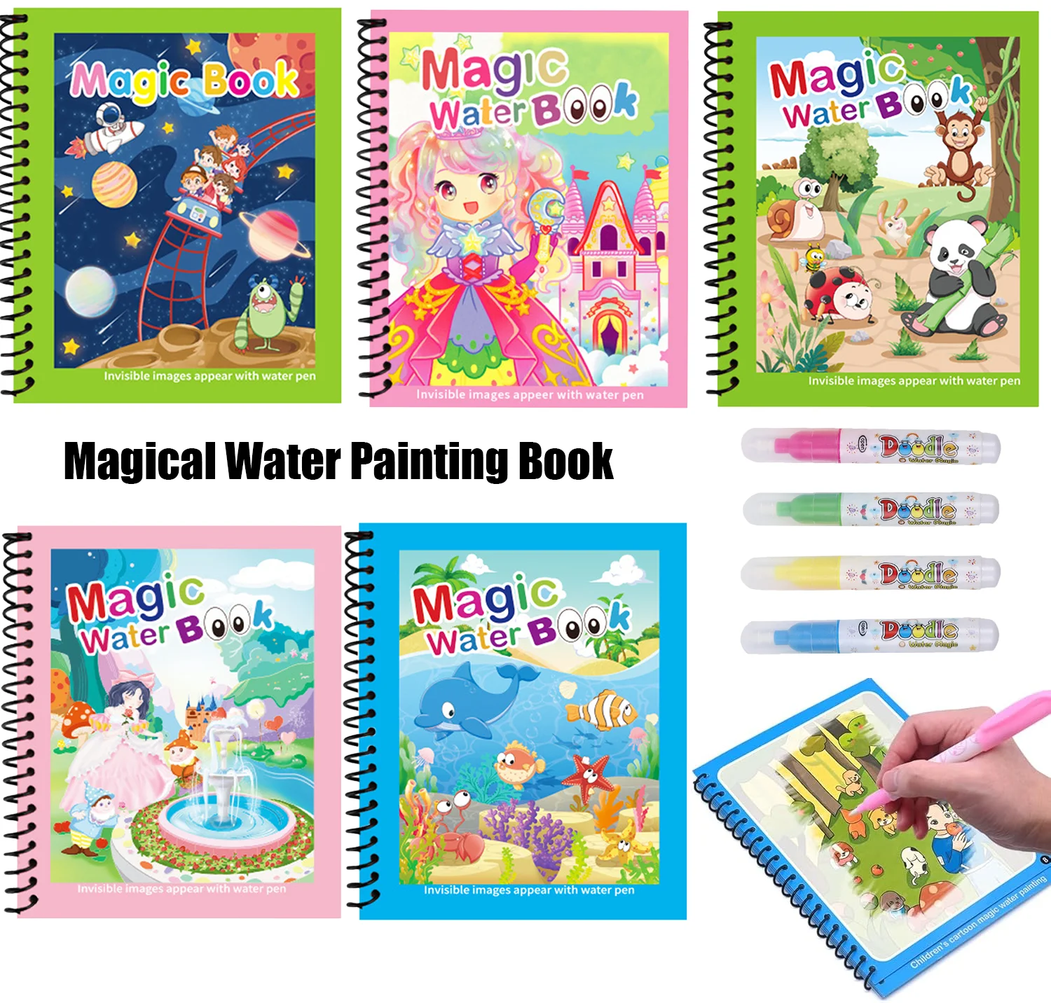 Многоразовая книга для рисован – обзор и цена Reusable Water Magic Coloring Book