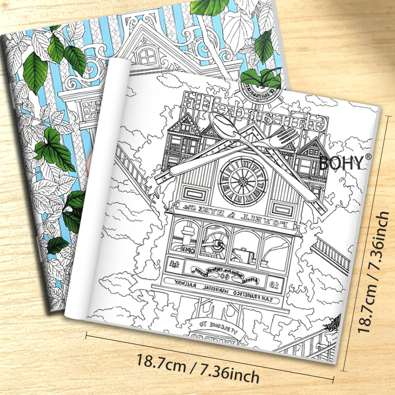 Книга-раскраска на тему путеше – обзор и цена Adult Coloring Book Stress Relief